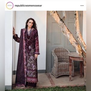 Pakistani Indian winter velvet formal designer outfit